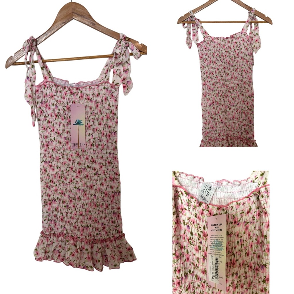 NWT Tru Luv Floral Ruched Dress